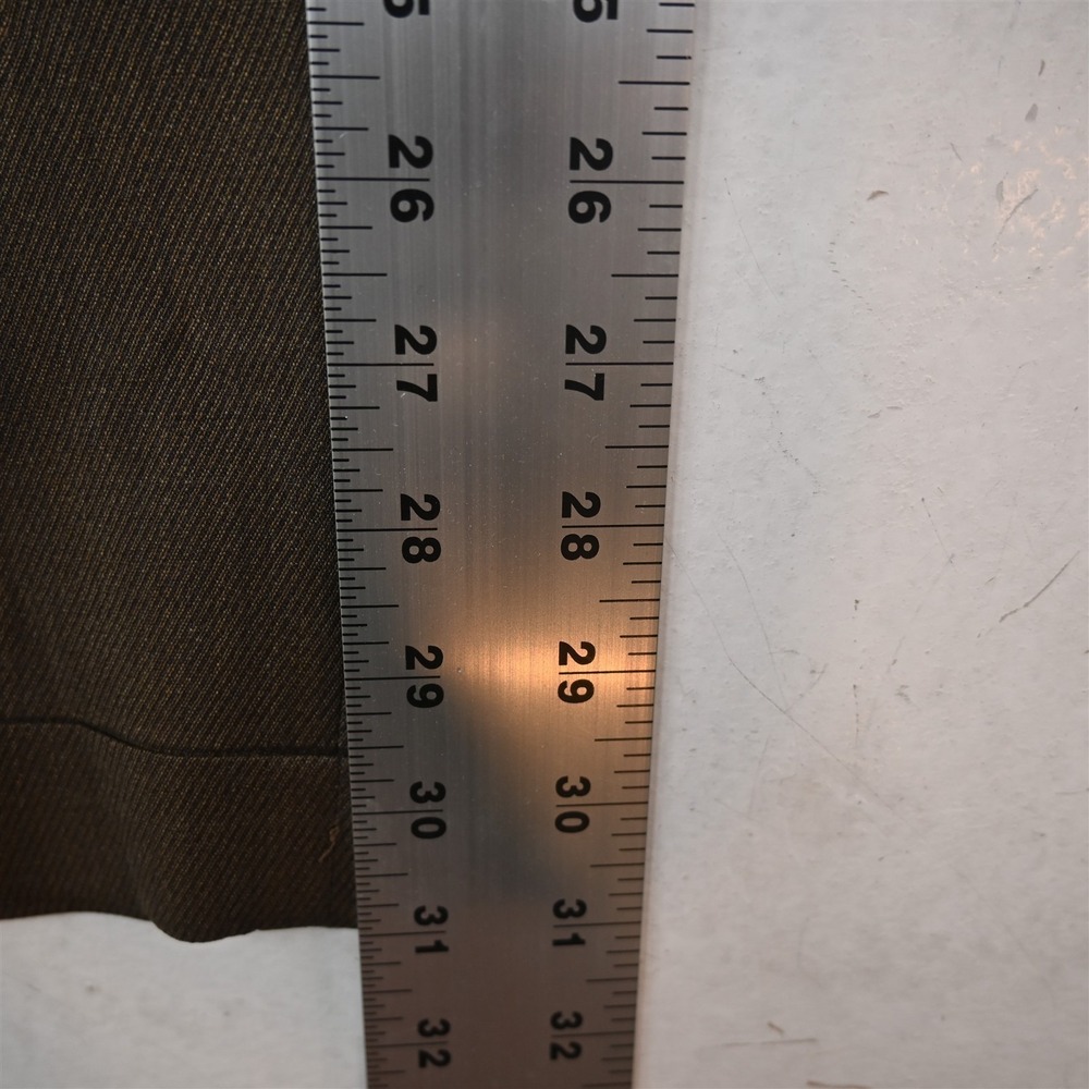 Jack Victor 38x32 Brown 100% Estrato Wool Spencer Cuffed Dress Mens Pants - Picture 4 of 9